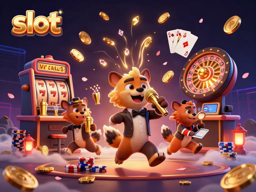Experience gripping slot action with vibrant hyenas in a comedy casino atmosphere.