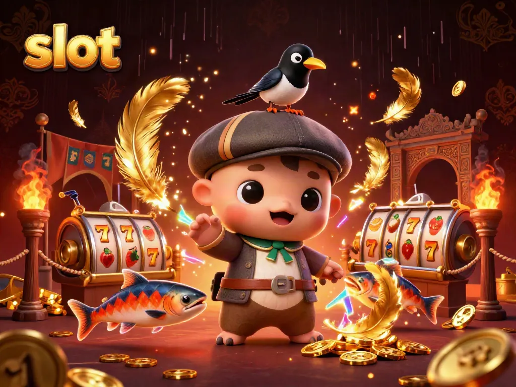 Slot penuh warna dan karakter 3D menggambarkan mesin slot yang menarik di dunia perjudian.