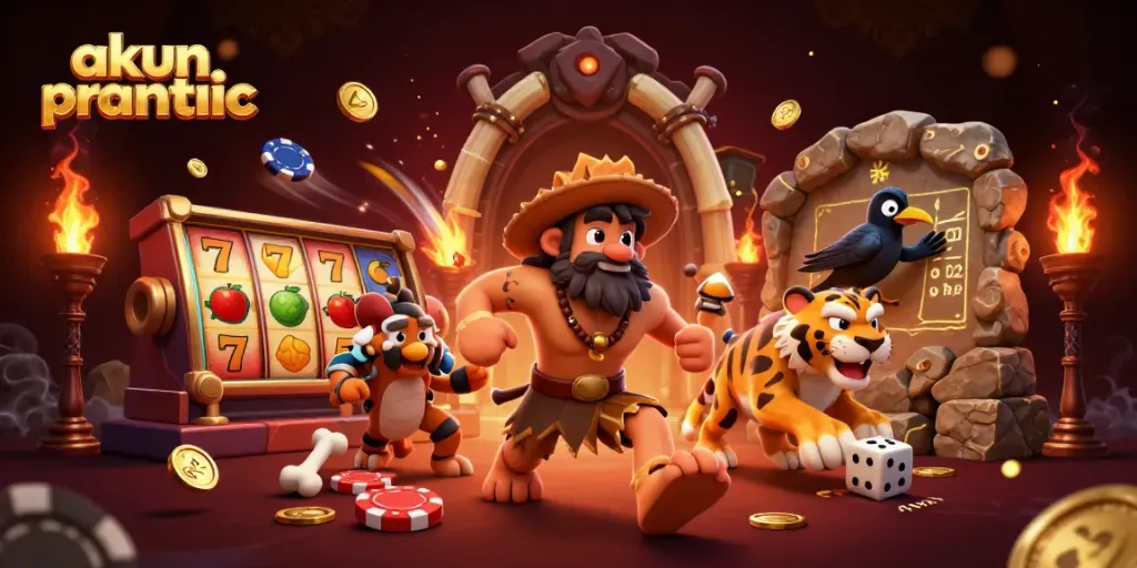 Experience the excitement of akun pragmatic in a vibrant cartoon casino scene.