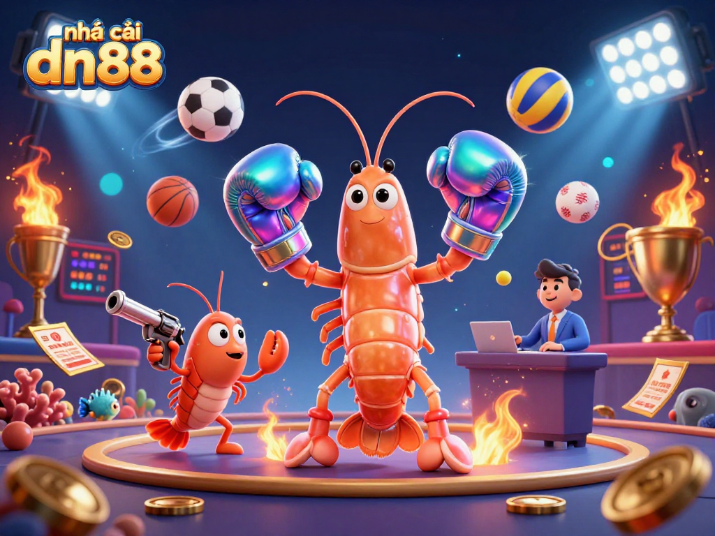 Experience the excitement at nhà cái dn88 with a vibrant casino scene featuring dynamic sporting elements.