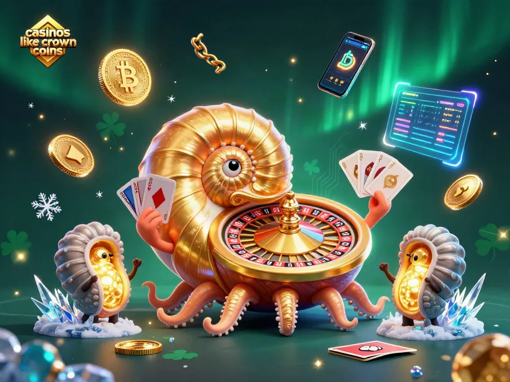 Spin and win at casinos like crown coins with a vibrant display of gaming elements and characters.