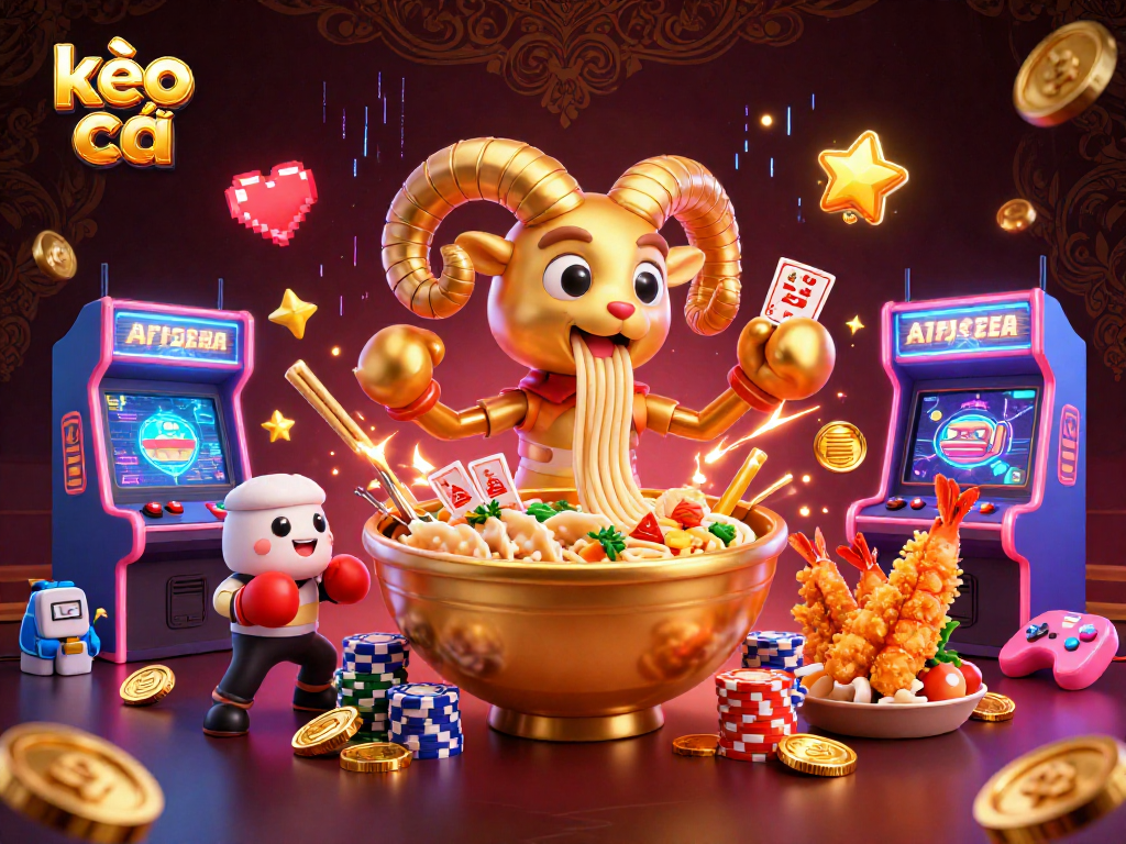 Engage in the vibrant world of kèo nhà cái with this animated casino scene featuring creative cartoon characters.
