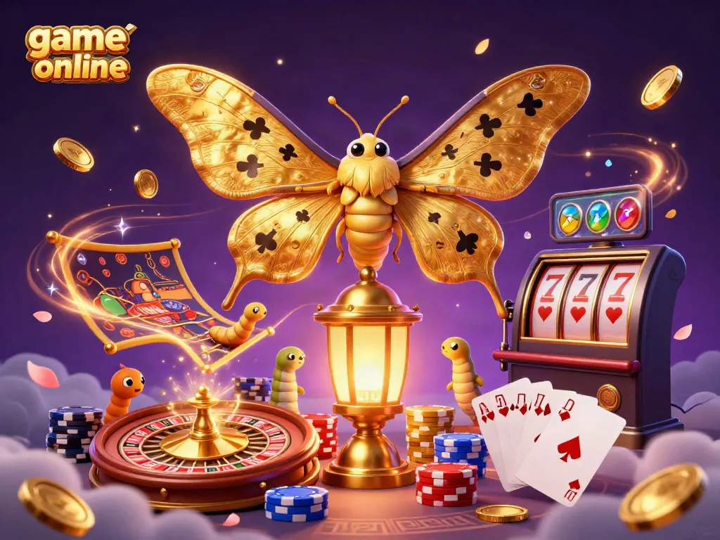 Engage in thrilling game online excitement with a dynamic 3D casino scene featuring gold coins and vibrant elements.