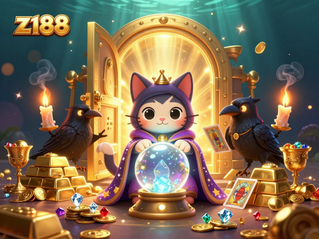 Engage with the exciting z188 casino, featuring 3D characters amidst treasures and games.