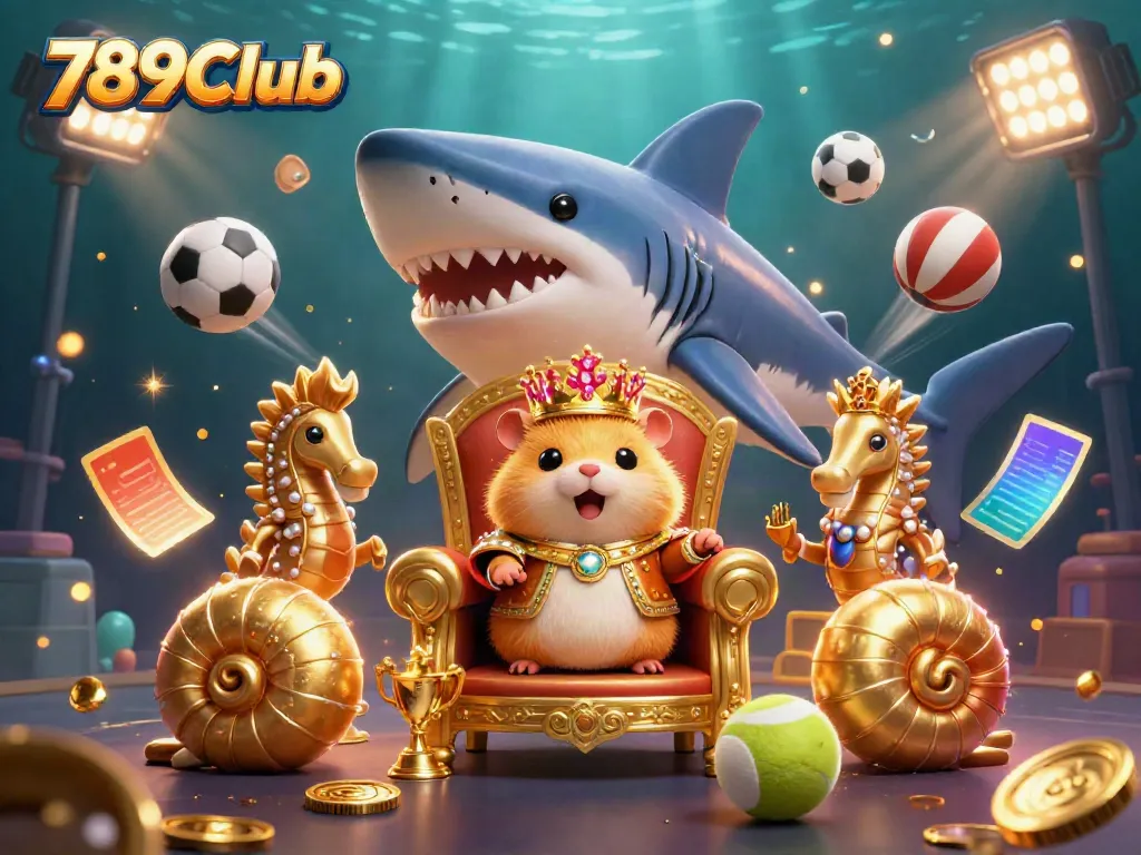 Experience the thrill of 789Club with vibrant 3D characters and dynamic gaming elements in an underwater scene.