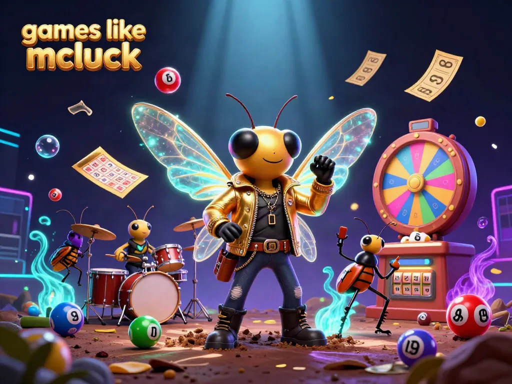 Engage with dynamic games like mcluck, showcasing a lively casino scene with vibrant elements.