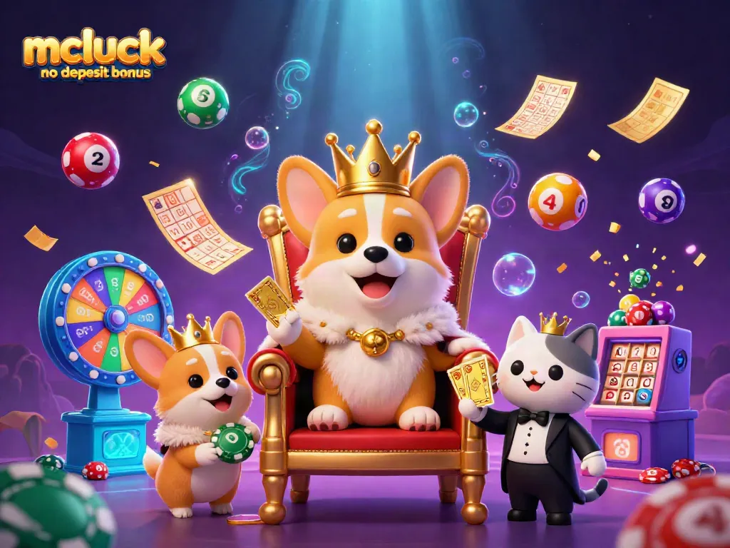 Engage with mcluck casino no deposit bonus through this vibrant and interactive casino illustration.