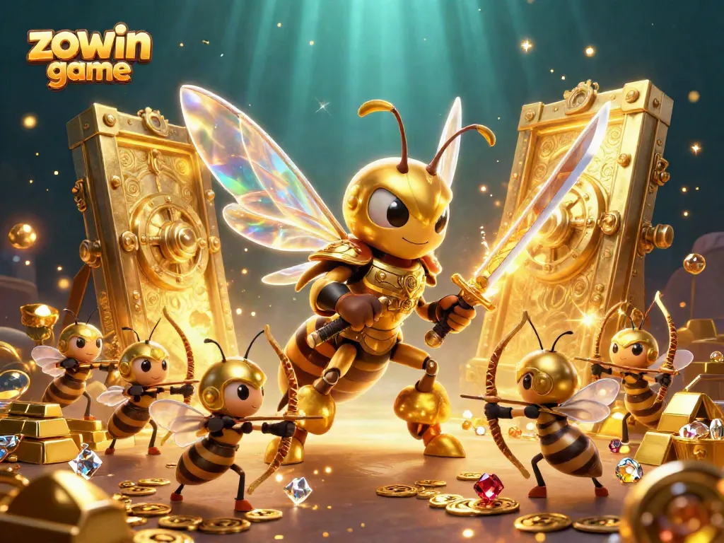 Zowin game showcases thrilling casino action with dazzling golden elements and vibrant characters.