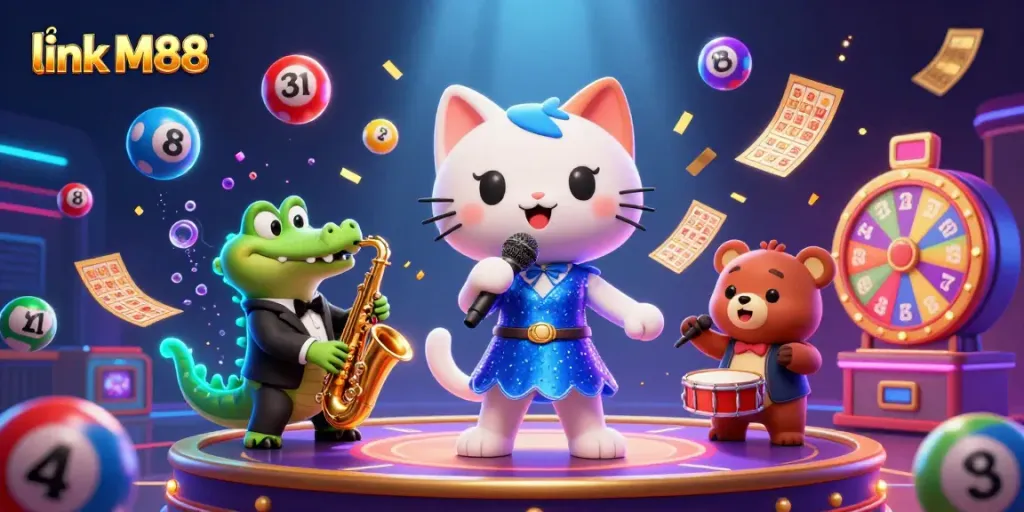 Experience thrilling gameplay with link M88 as characters light up the exciting casino scene
