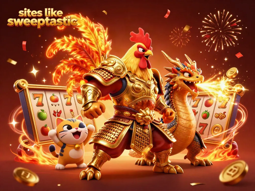 Play thrilling games like Sweeptastic with engaging slot reels and dynamic characters.