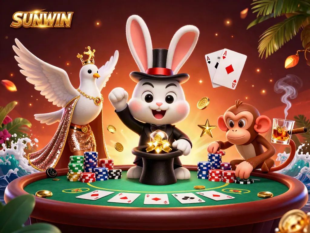 Experience the thrill of SUNWIN casino with magical elements and vibrant gaming action.