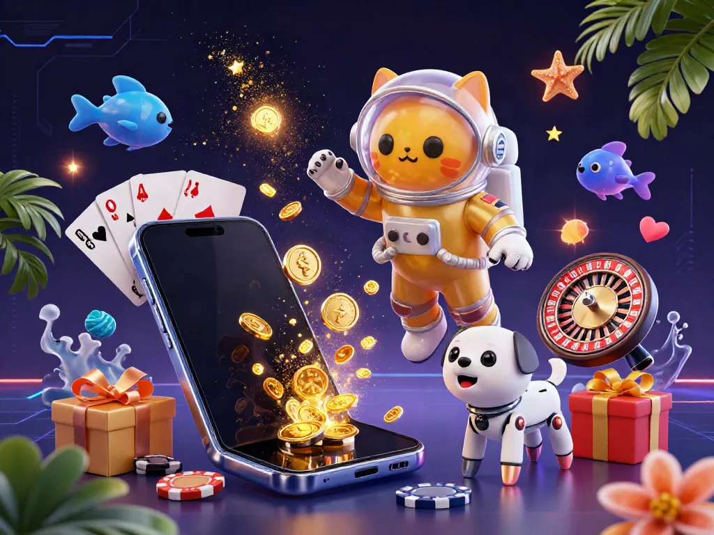 Experience B52CLUB's immersive gaming with a 3D astronaut cat and dynamic slot game elements.