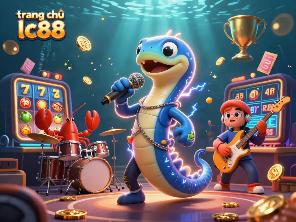 Experience the excitement of slots and jackpots at trang chủ lc88 with a vibrant underwater casino scene.