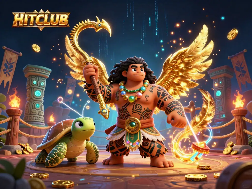 Experience exciting gameplay at HITCLUB with vibrant casino elements and energetic characters.